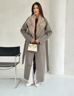 Пальто женское с норкой