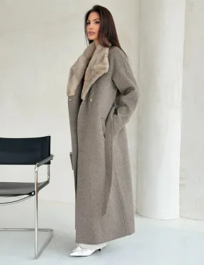 Пальто женское с норкой