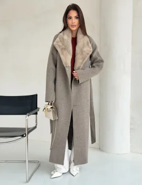 Пальто женское с норкой