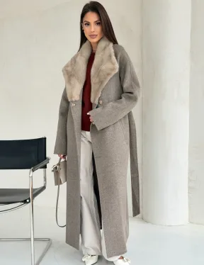 Пальто женское с норкой