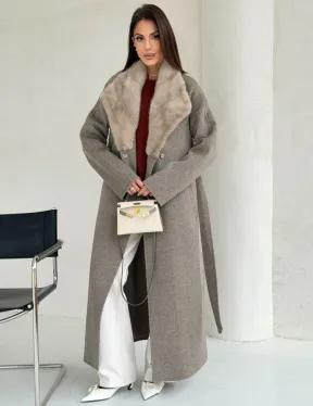 Пальто женское с норкой