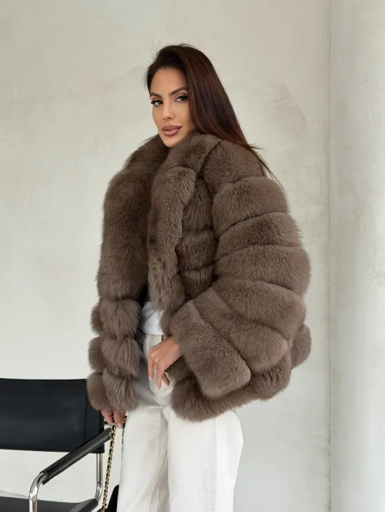 Шуба под соболь из песца