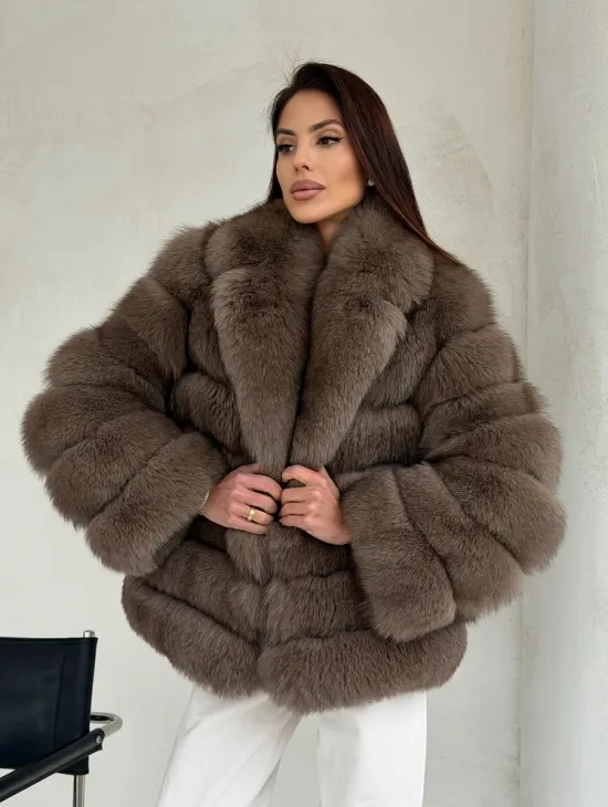 Шуба под соболь из песца