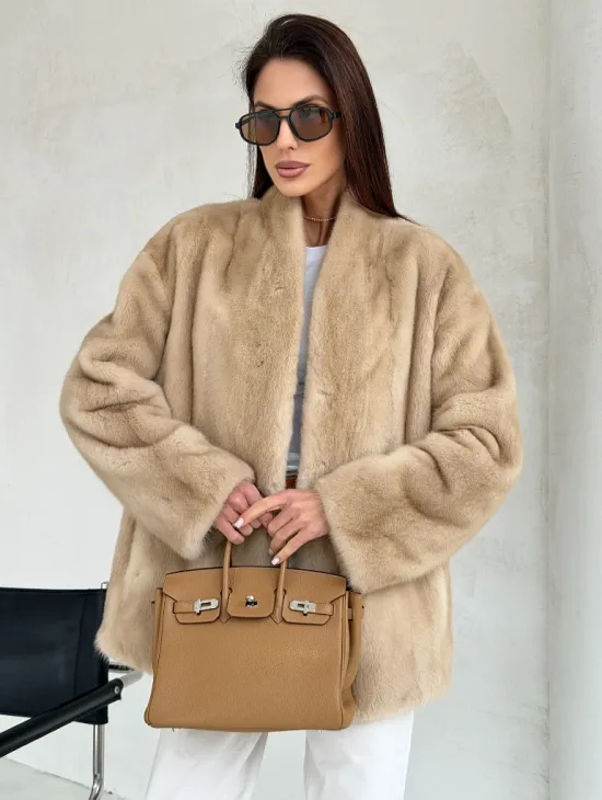 Жакет из натурального меха норки - Palomino