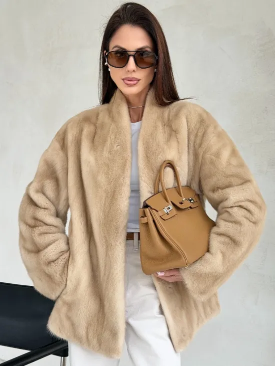 Жакет из натурального меха норки - Palomino