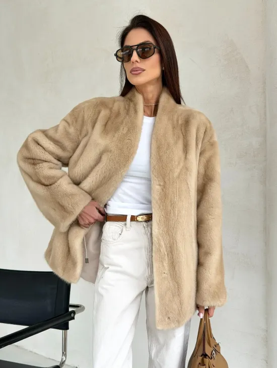 Жакет из натурального меха норки - Palomino