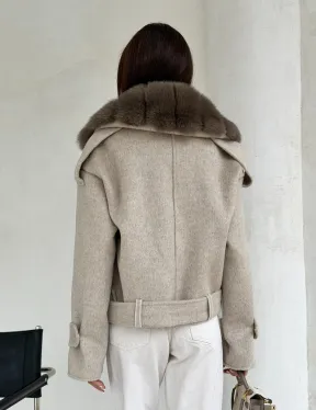 Куртка - пальто с мехом финского песца