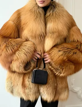 Шуба из лисы огневки