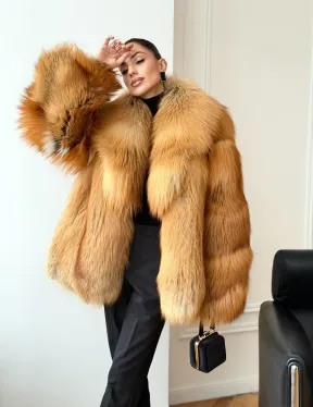 Шуба из лисы огневки