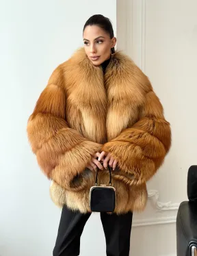 Шуба из лисы огневки
