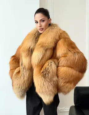 Шуба из лисы огневки