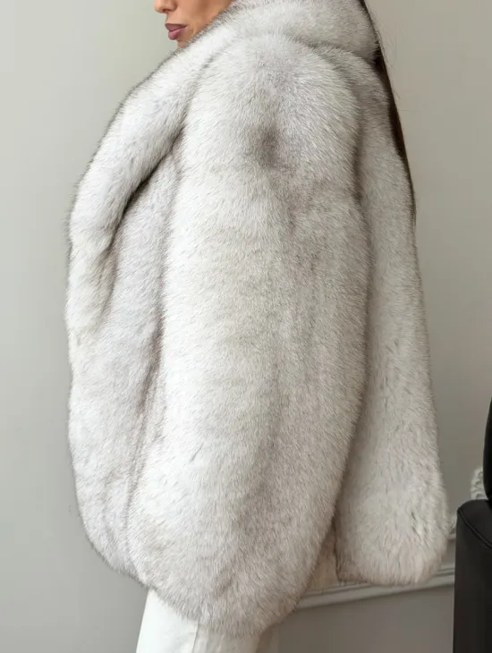 Шуба из песца - колотый лед