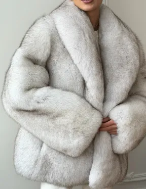 Шуба из песца - колотый лед