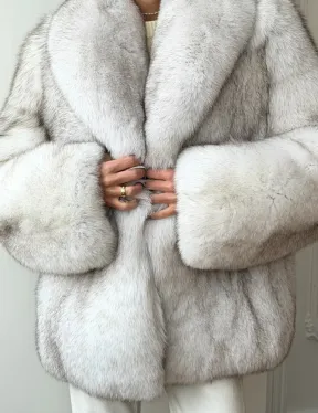 Шуба из песца - колотый лед