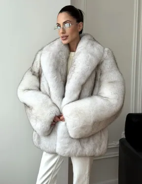 Шуба из песца - колотый лед