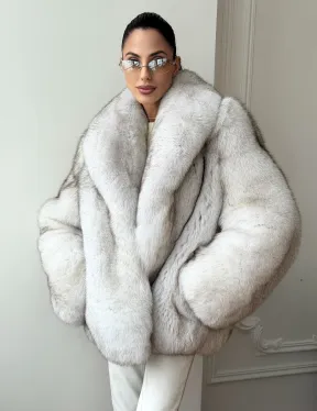 Шуба из песца - колотый лед