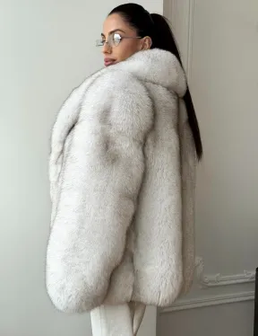 Шуба из песца - колотый лед