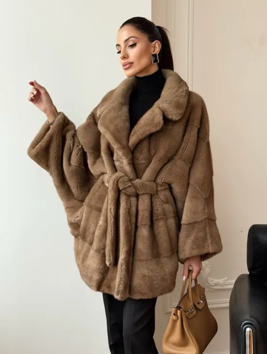 Норка пастель английский воротник летучая мышь