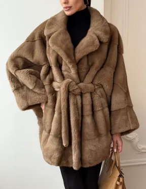 Норка пастель английский воротник летучая мышь