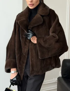 Короткая шуба из натурального меха норки