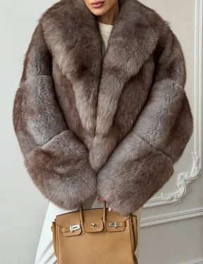 Короткая шуба из финского песца