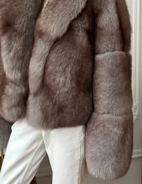 Короткая шуба из финского песца