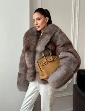 Короткая шуба из финского песца