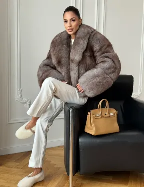 Короткая шуба из финского песца