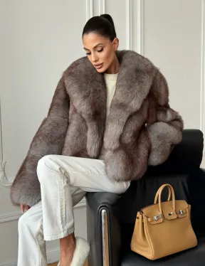 Короткая шуба из финского песца