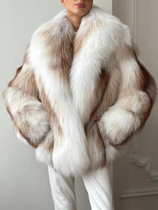 Шуба из меха Marble fox PREMIUM COLLECTION