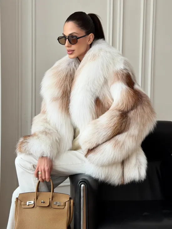 Шуба из меха Marble fox PREMIUM COLLECTION