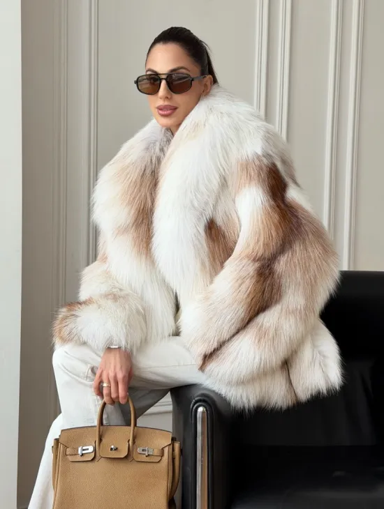 Шуба из меха Marble fox PREMIUM COLLECTION