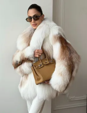 Шуба из меха Marble fox PREMIUM COLLECTION