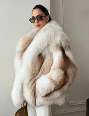 Шуба из меха Marble fox PREMIUM COLLECTION