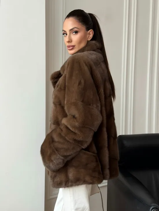 Норковый полушубок