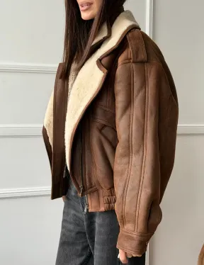 Молодежная куртка - дубленка из овчины