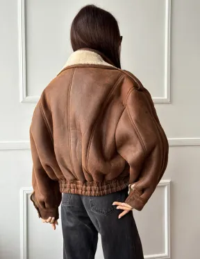 Молодежная куртка - дубленка из овчины