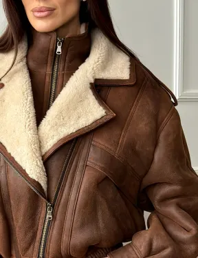 Молодежная куртка - дубленка из овчины