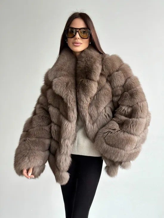 Шуба из меха финского песца