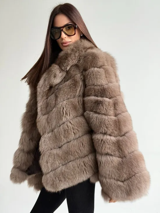 Шуба из меха финского песца