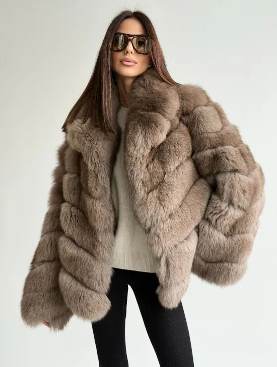 Шуба из меха финского песца