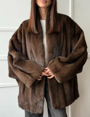 Модный норковый жакет из аукционного меха SAGA FURS