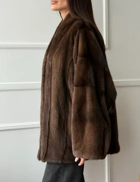 Модный норковый жакет из аукционного меха SAGA FURS