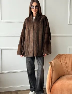 Модный норковый жакет из аукционного меха SAGA FURS