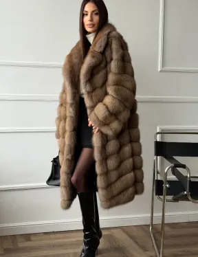 Шуба из куницы - английский воротник