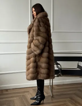 Шуба из куницы - английский воротник