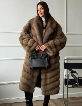 Шуба из куницы - английский воротник