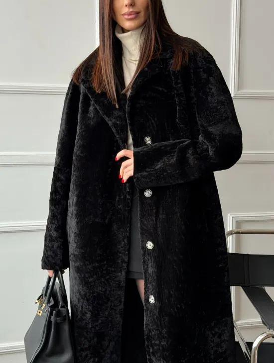 Дубленка из натуральной овчины астраган