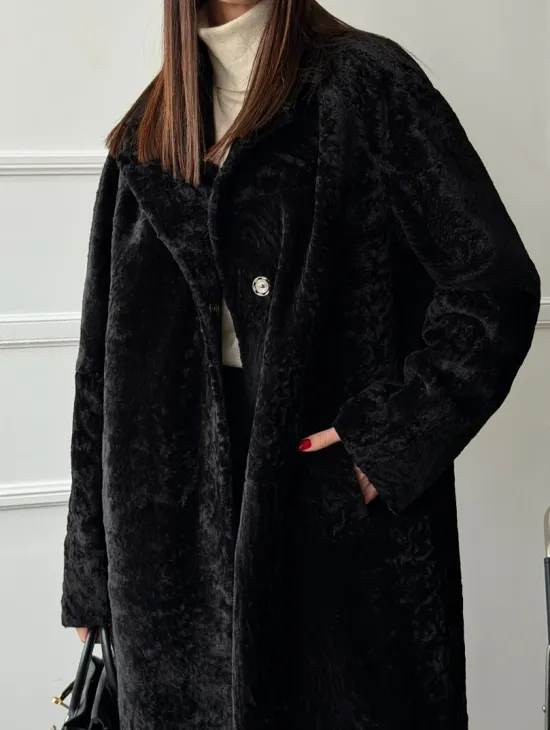 Дубленка из натуральной овчины астраган