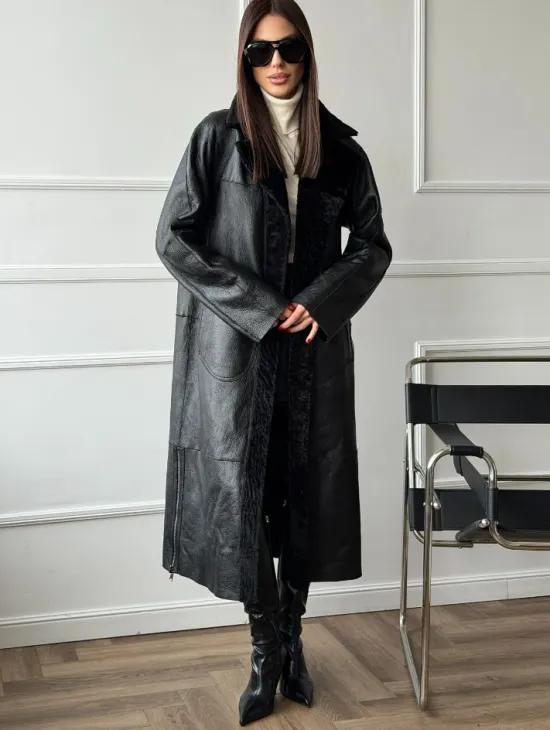 Дубленка из натуральной овчины астраган